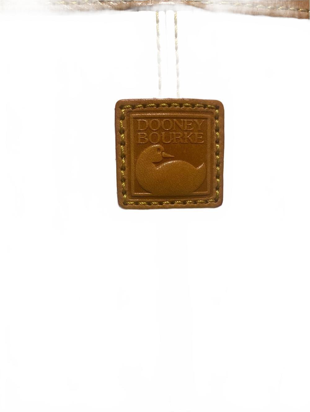 Dooney & Bourke Cream & Black colorblock 2 Tone Patent Leather Tote Ivory Heart - Picture 6 of 9